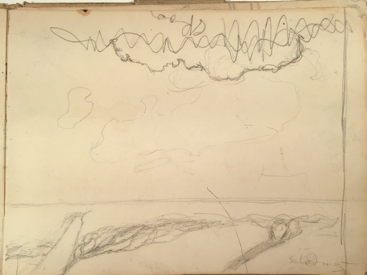 Skissboken innehåller 46 teckningar ( blad ).