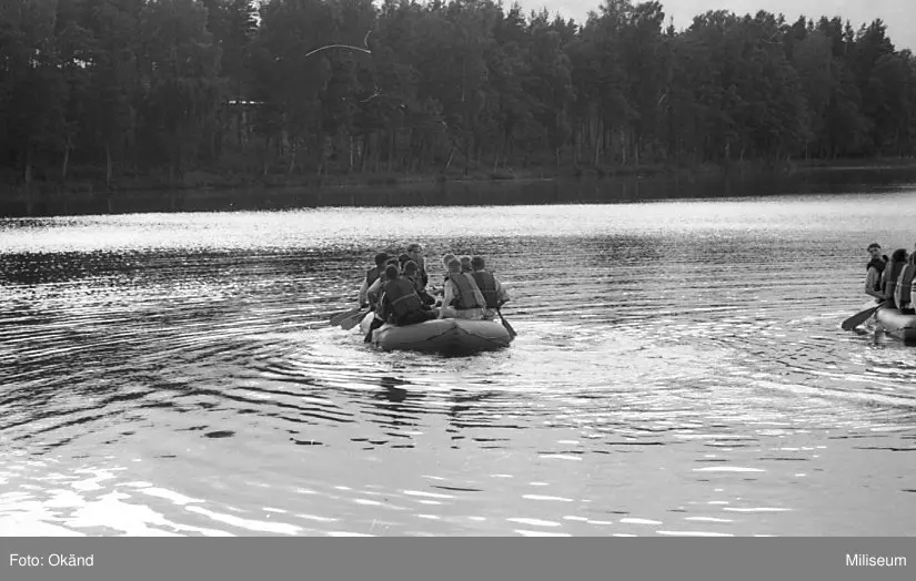 Paddling.