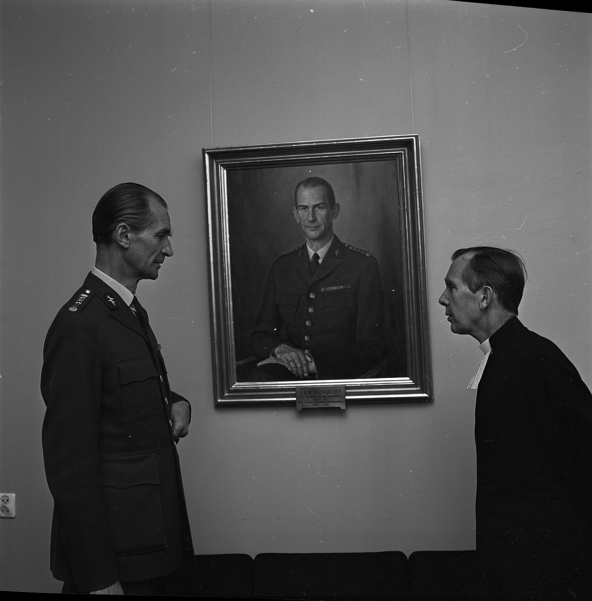 S 1, överste Sven Almqvist avtackad, Uppsala 1963