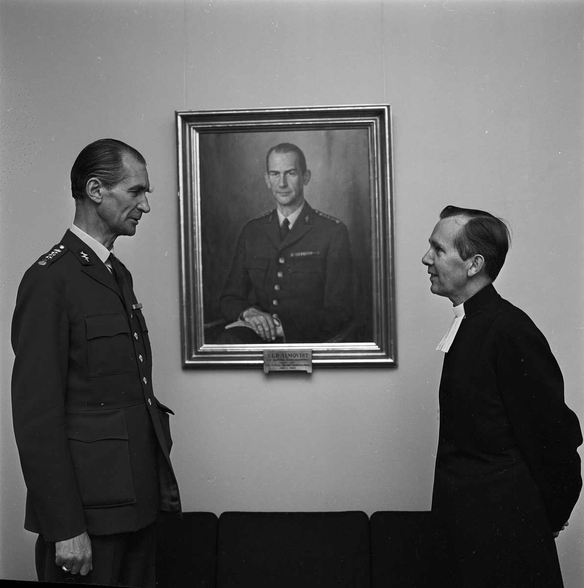 S 1, överste Sven Almqvist avtackad, Uppsala 1963