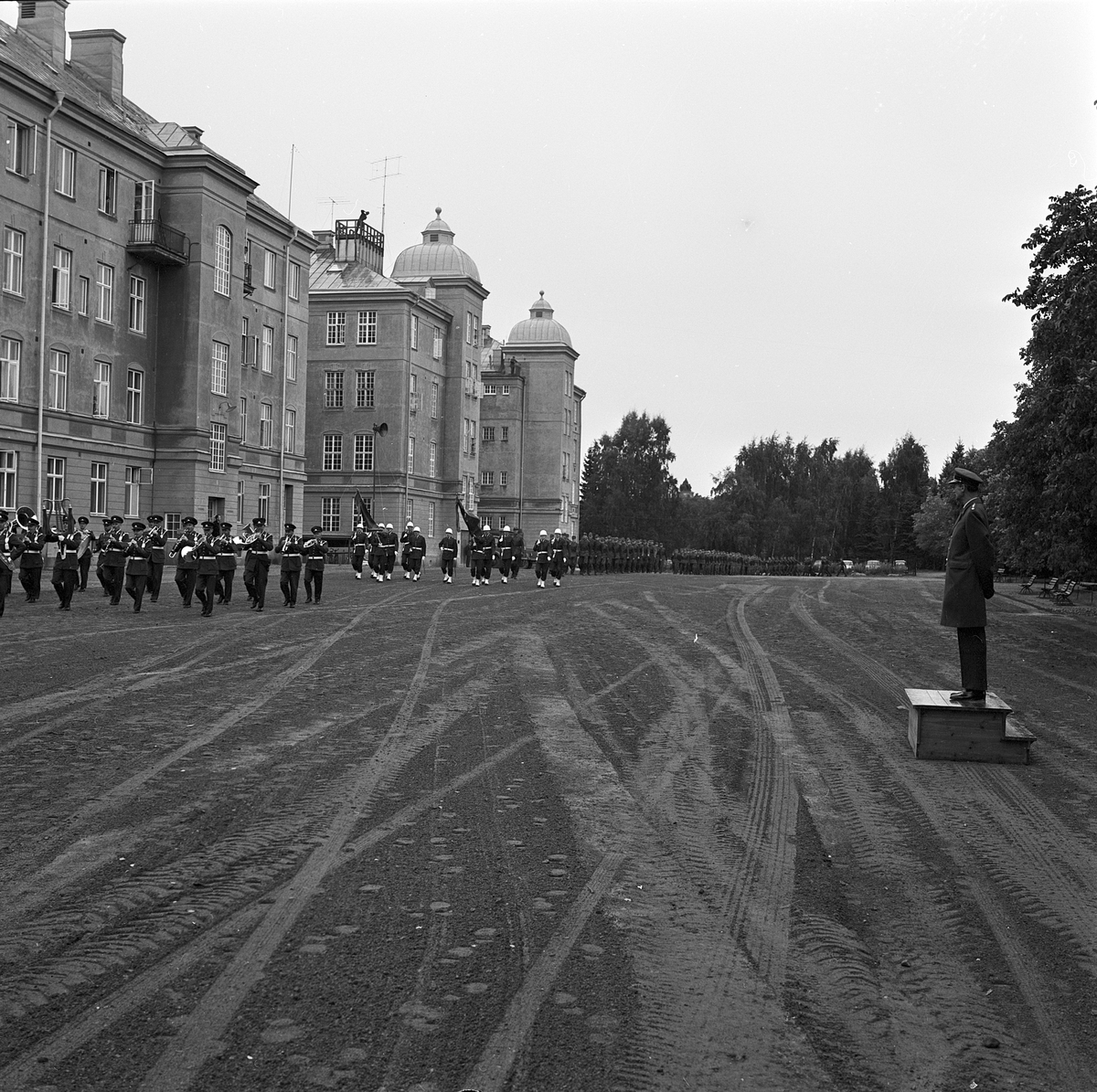 S 1, överste Sven Almqvist avtackad, Uppsala 1963