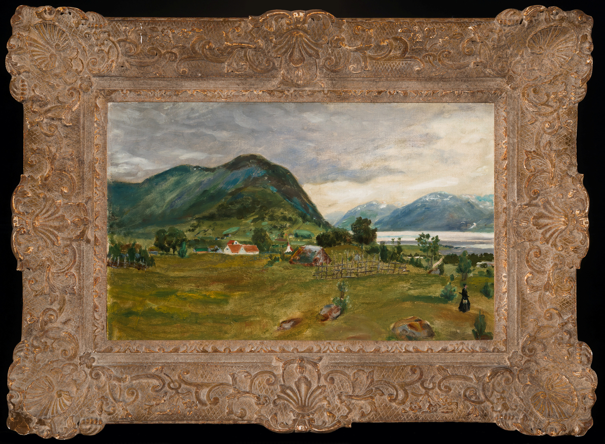 Prestegården og Jølstervann [Maleri]