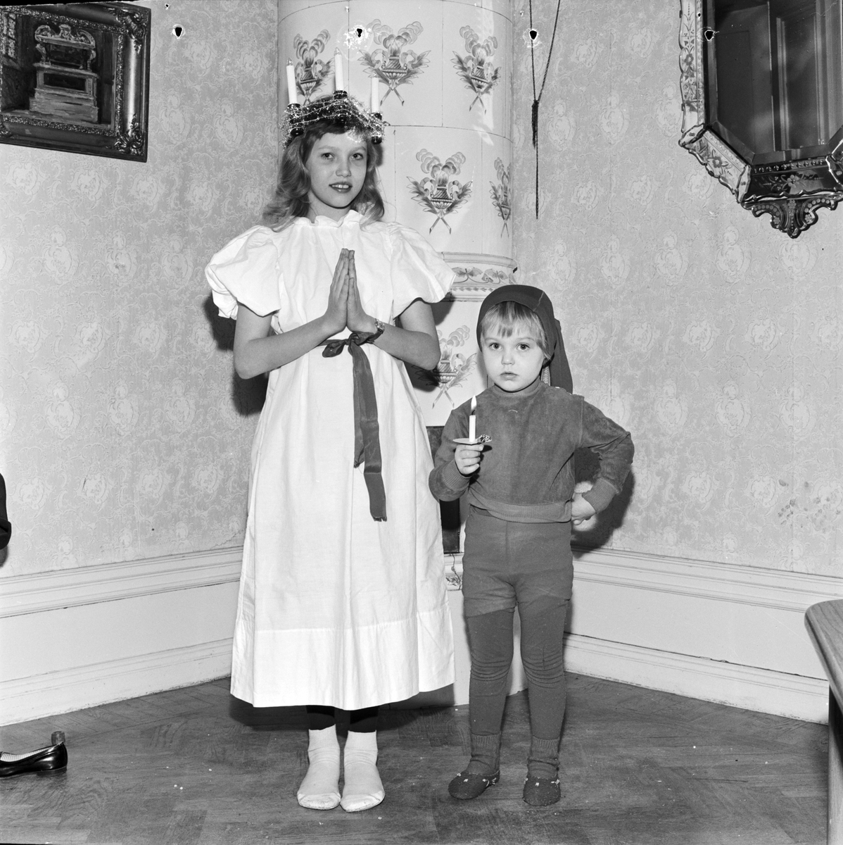 Lucia och tomtenisse, Uppsala 1961
