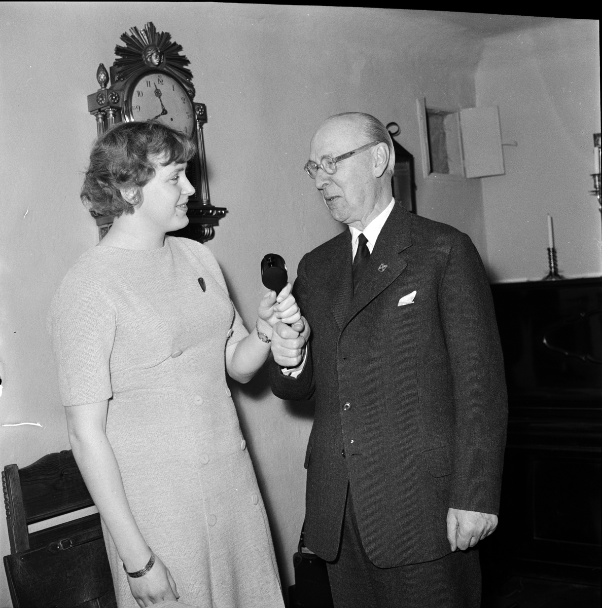 Skridskoklubben firar 25-års jubileum och byter ordförande, Uppsala 1958