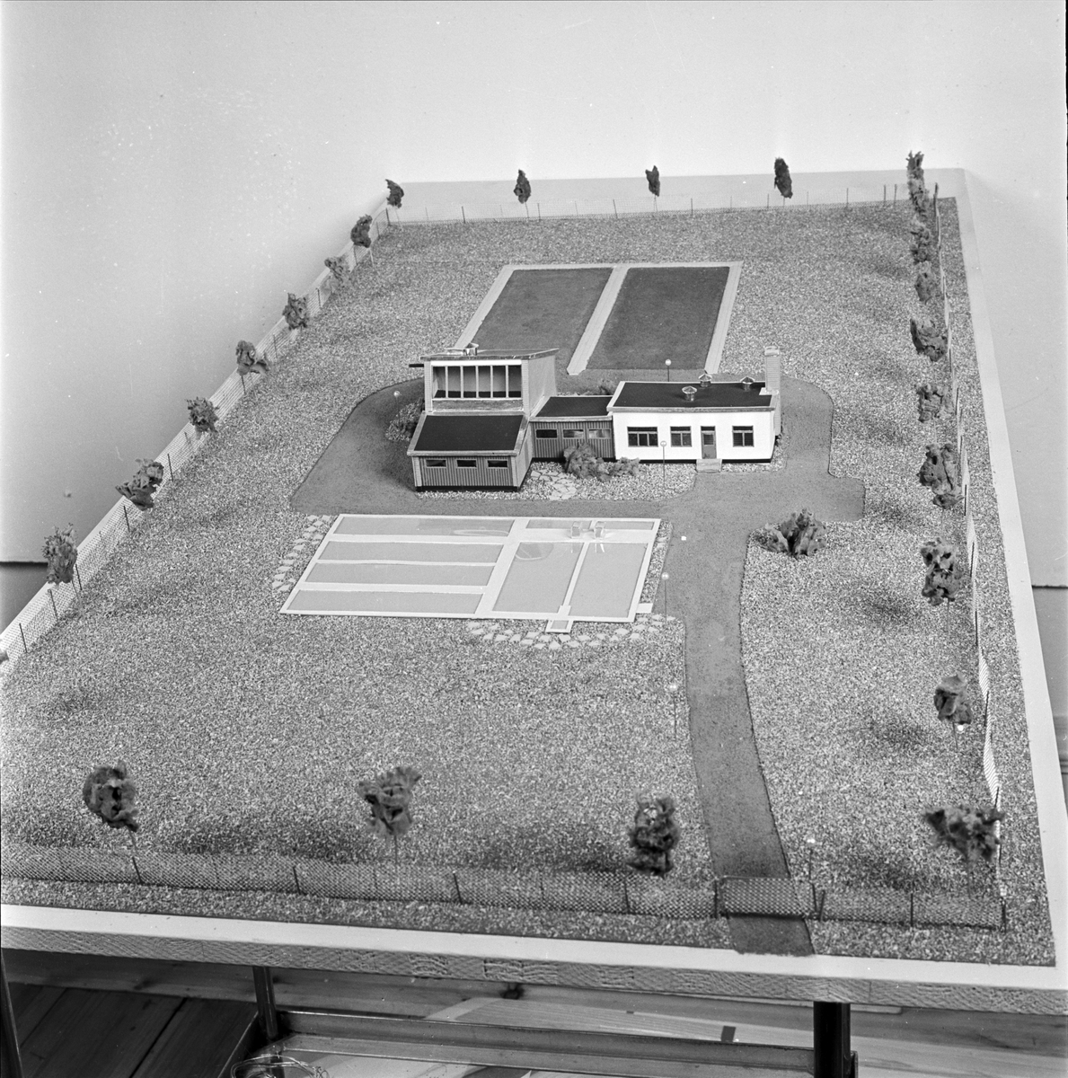 Bergströms ingenjörsfirma, modell av ett reningsverk, Uppsala 1956