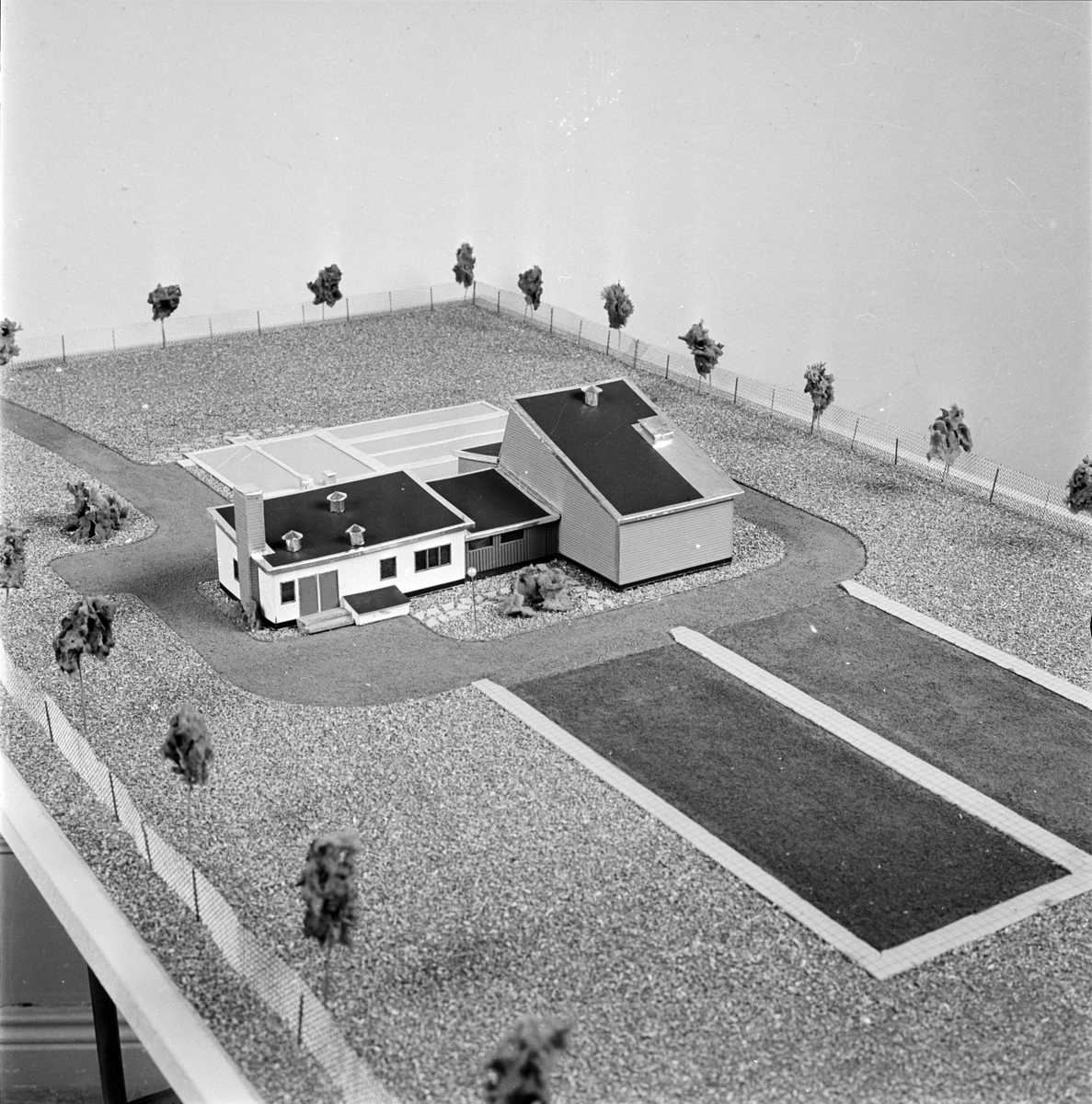 Bergströms ingenjörsfirma, modell av ett reningsverk, Uppsala 1956
