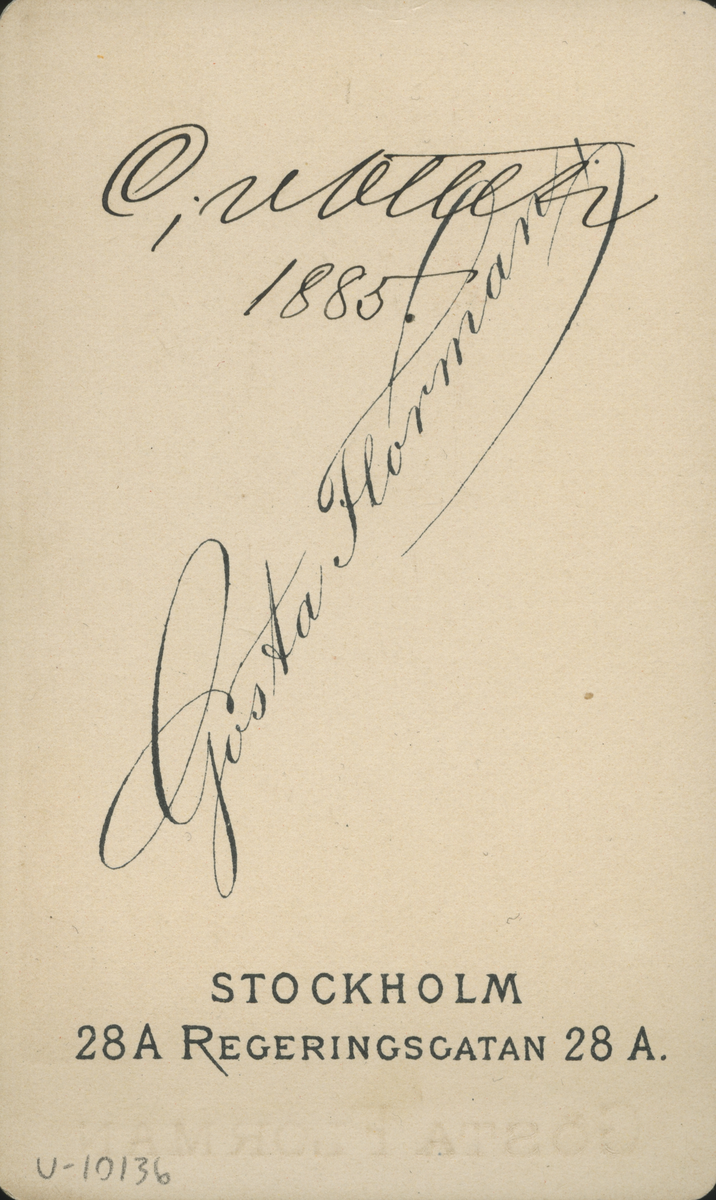 Porträtt av O ....? 1885, i militär klädsel.