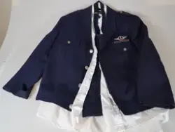 Uniform. Sjåføruniform. Jakke, bukse, skjorte og slips. Str. XXL. Merket med OFB.