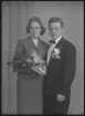Brudpar. Ingvar Bergendorf, Box 1021, Hallstahammar. Ur Gustaf Åhmans samling.