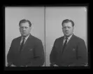 Mansporträtt, passfoto. Allan Vernulf. Kolbäck.
Ur Gustaf Åhmans samling.