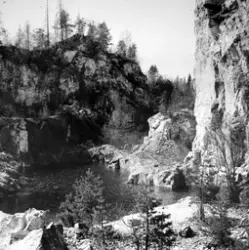 Kalkstensbrott i Limberget i Vintrosa, 1970-tal