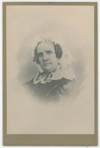 Porträtt på Sofia Höckert. Född 10 augusti år 1793 och död 27 september år 1878.