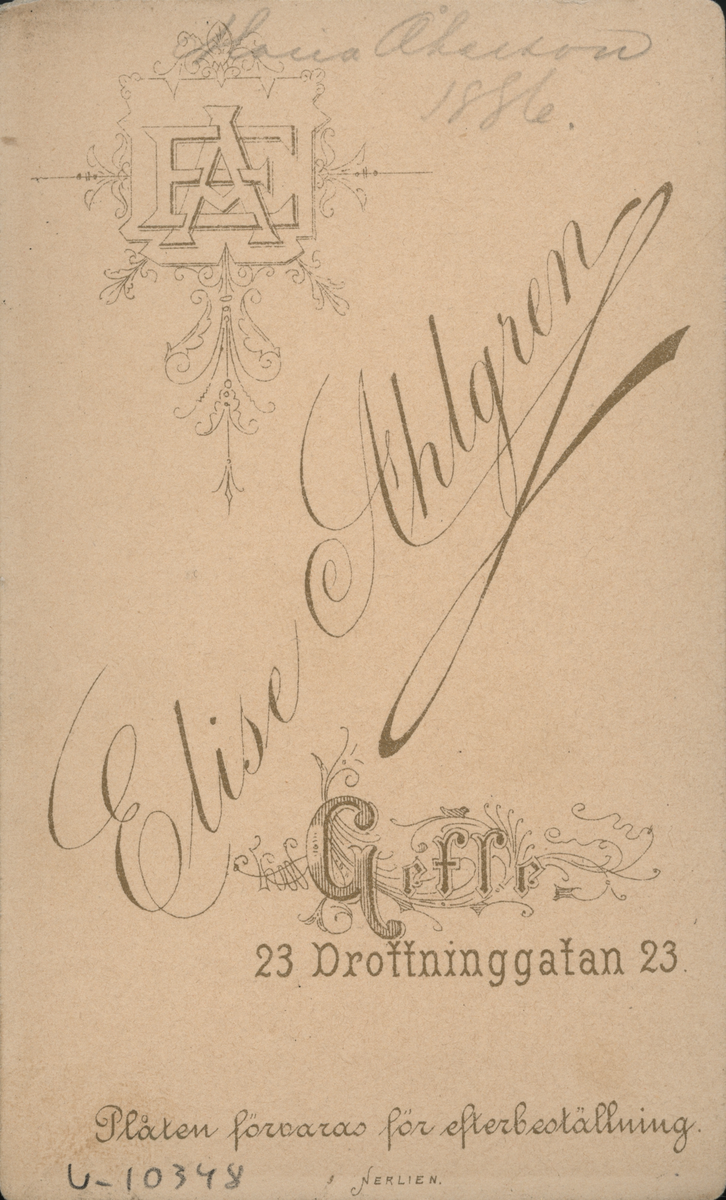 Porträtt av Maria Åkerson, 1886.
