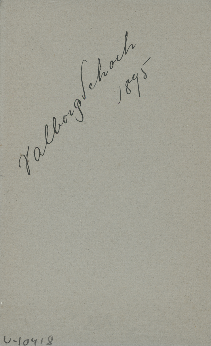 Porträtt av Valborg Goldschmidt född Schoch, 1895 (enligt text baksida kort).