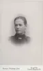 Porträtt av Lydia Ekdahl, Gefle -95 (enligt text baksida kort).
