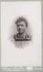 Porträtt av Anna Nordblom. Dec. 1895 (enligt text baksida kort).