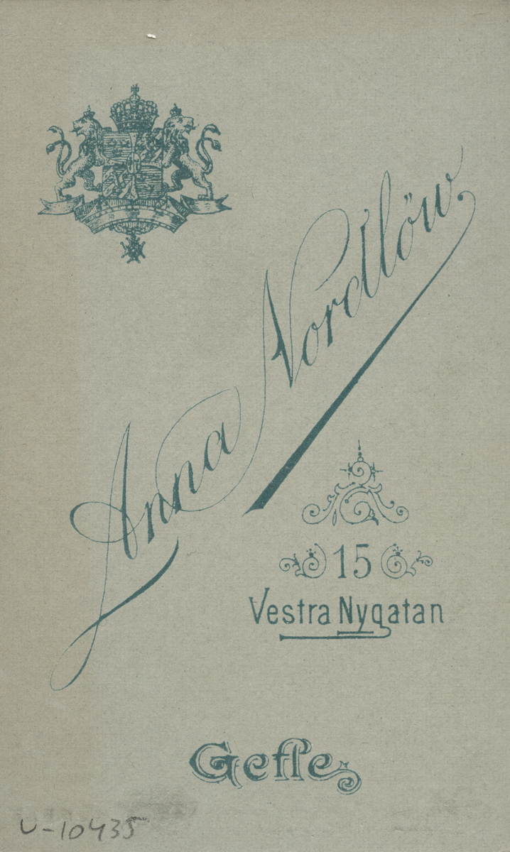 Porträtt av Signe Ortman 1896.