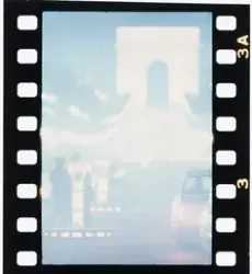 Triumfbågen, kvällsbild. Paris, Frankrike.