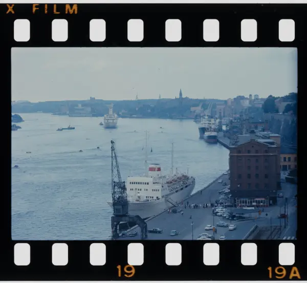 Utsikt över Stadsgården och Saltsjön. Stockholm.
