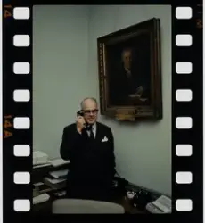 Porträtt av nytillträdde generaldirektören för Medicinalstyr