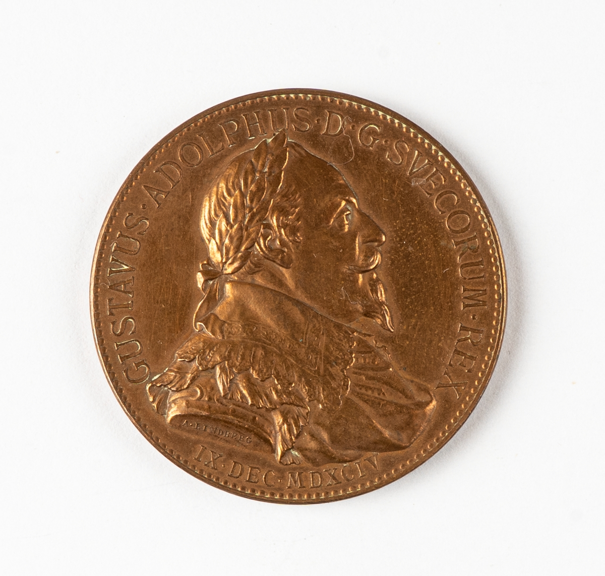 Gustav II Adolf, medalj till minne av kungens födelsedag, 1894.