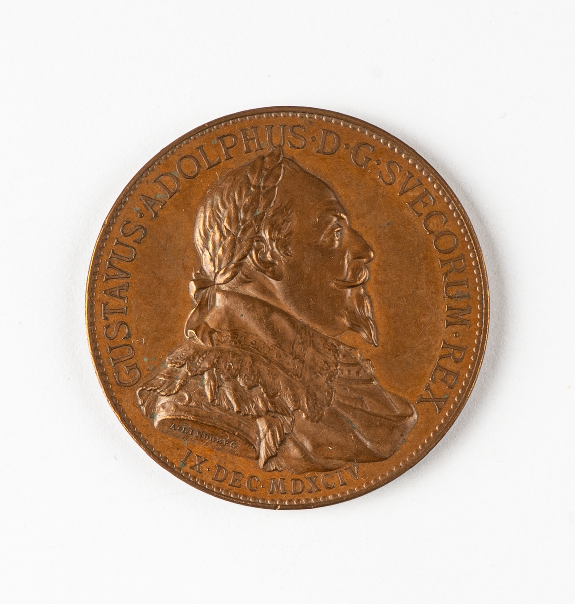 Gustav II Adolf, medalj till minne av kungens födelsedag, 1894.