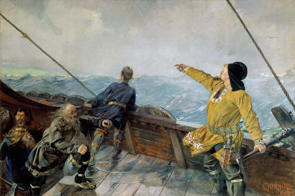 Leiv Eiriksson oppdager Amerika [Maleri]