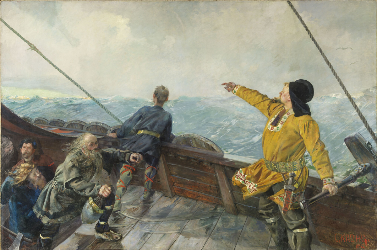 Leiv Eiriksson oppdager Amerika [Maleri]