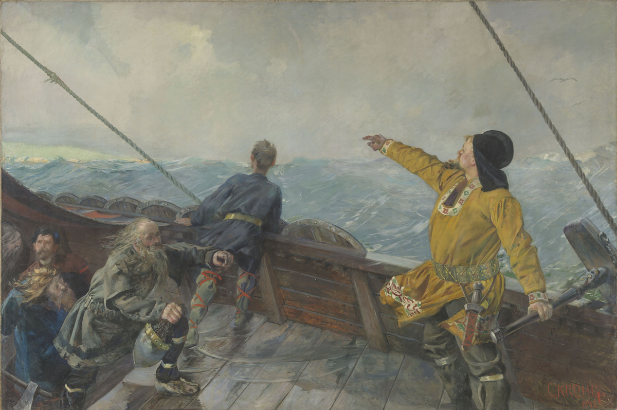 Leiv Eiriksson oppdager Amerika [Maleri]