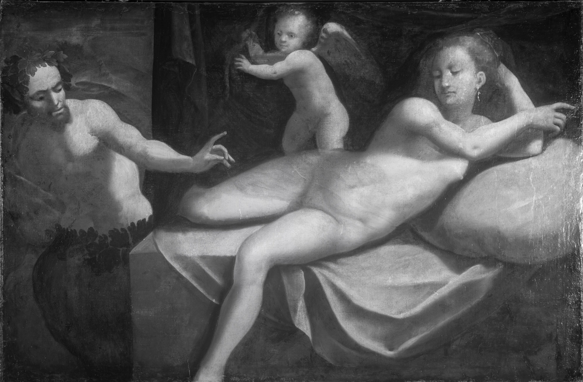 Faun og nymfe [Maleri]