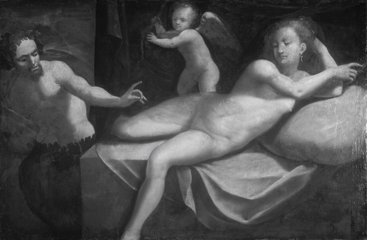 Faun og nymfe [Maleri]