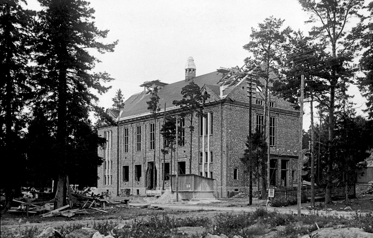 Folkets Hus under byggnad, Nynäsvägen 20, kvarteret Hajen.