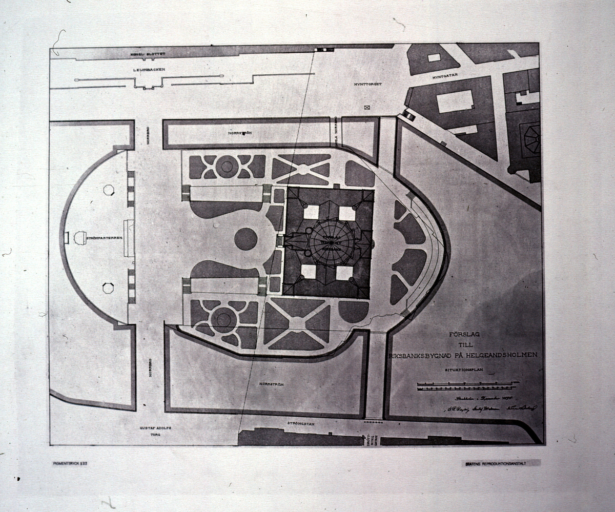 Riksdags- och Riksbanksbyggnad vid Helgeandsholmen (förslag), Kungens hästkasern och tillbyggnad framför hovstallet.