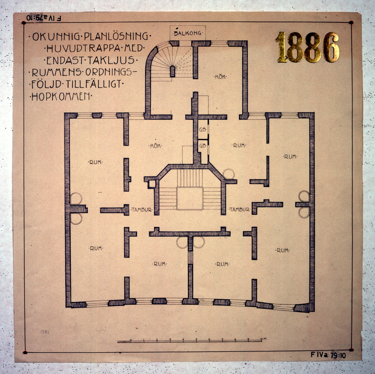 Ritningar till arkitekturuställningen på Röhsska museet år 1929: tidstypiska lägenhetsplaner från 1848-1929.