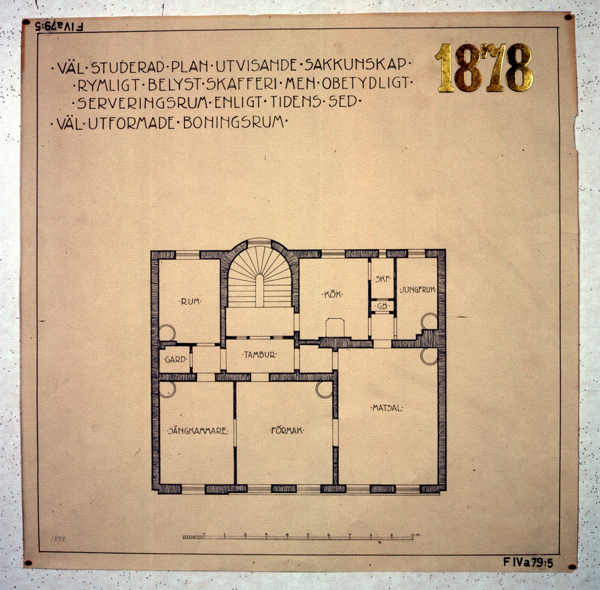 Ritningar till arkitekturuställningen på Röhsska museet år 1929: tidstypiska lägenhetsplaner från 1848-1929.
