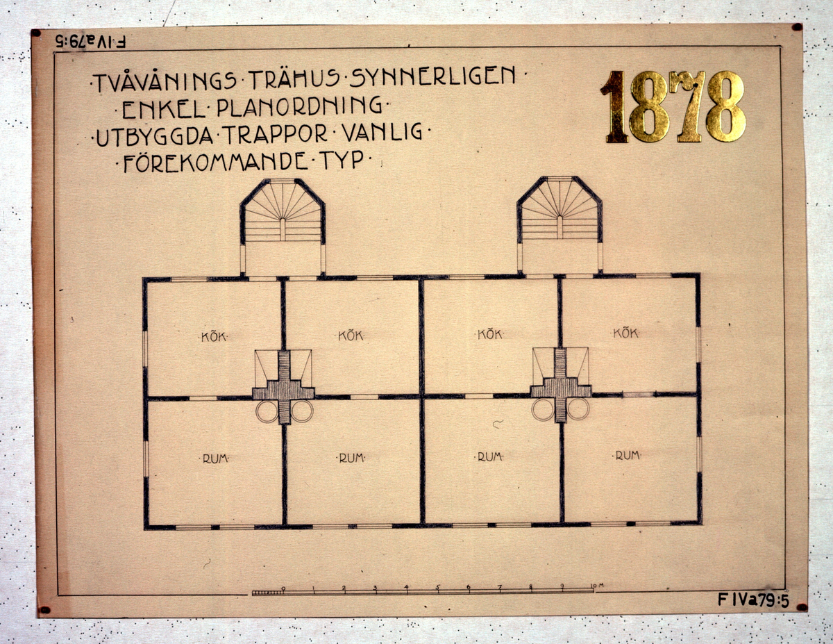 Ritningar till arkitekturuställningen på Röhsska museet år 1929: tidstypiska lägenhetsplaner från 1848-1929.