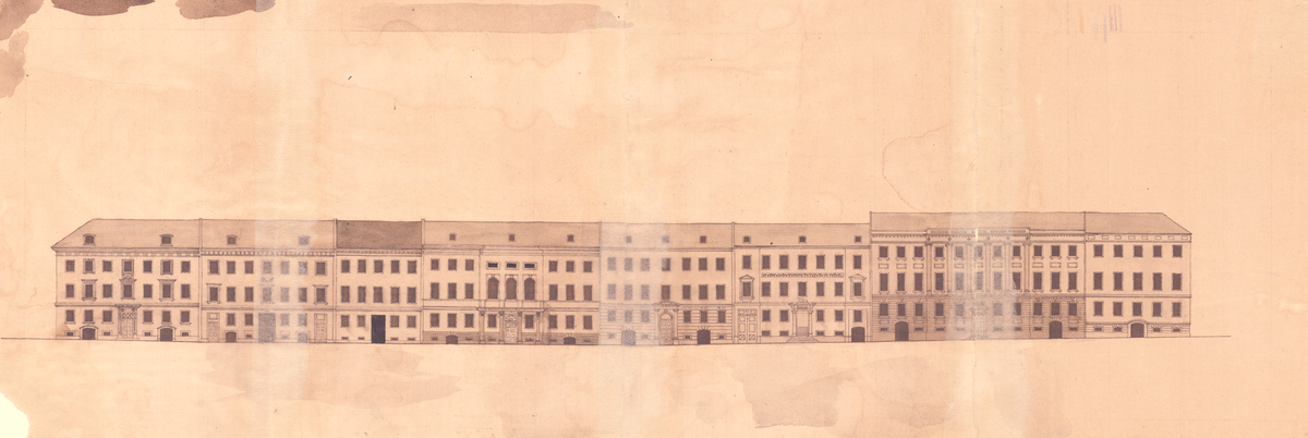Förslag till arkitektonisk reglering av byggnadskvarteren vid Södra Hamngatan. Fasadschema. Beskrivning.