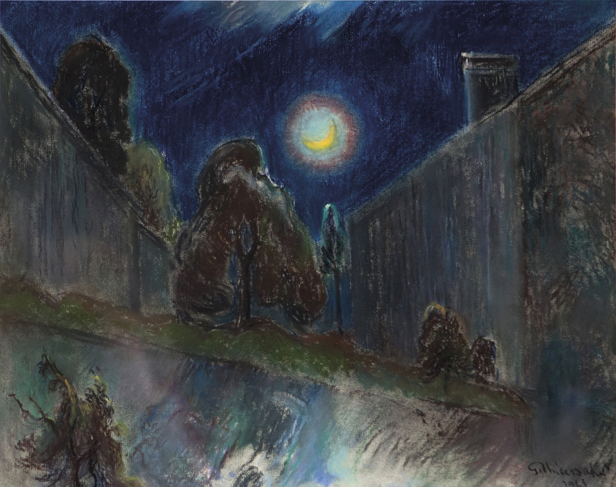 Vinternatt [Tegning]