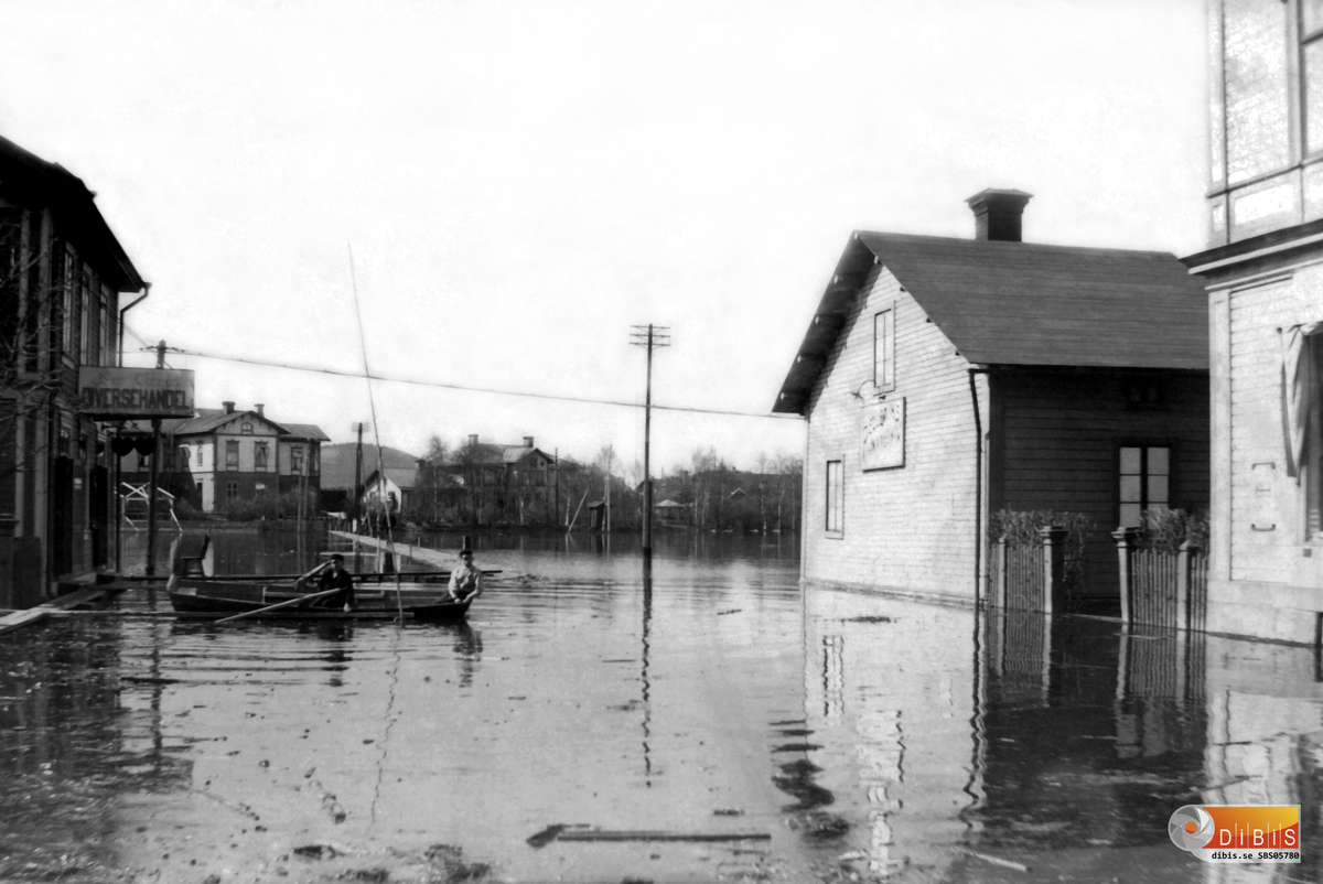 Bollnäs Stationsgatan "Spången" Översvämning