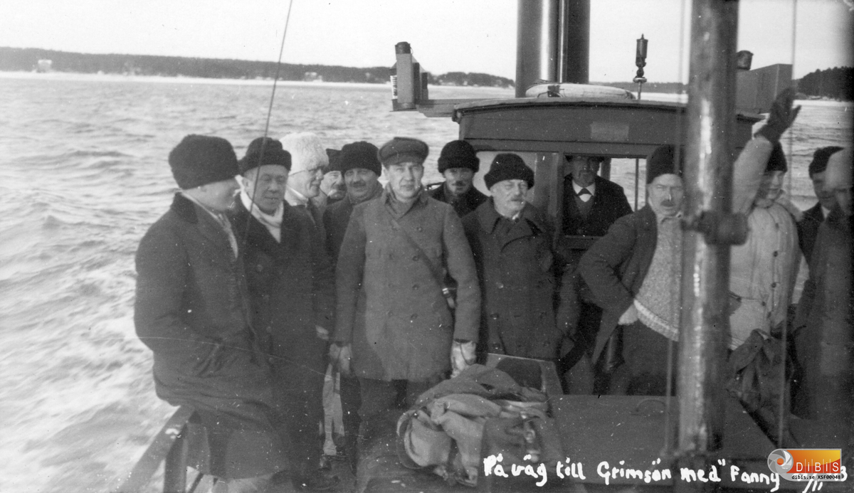 Utflykt till Grimsön 2 fr.v. Waldemar Brolin med S/S FANNY