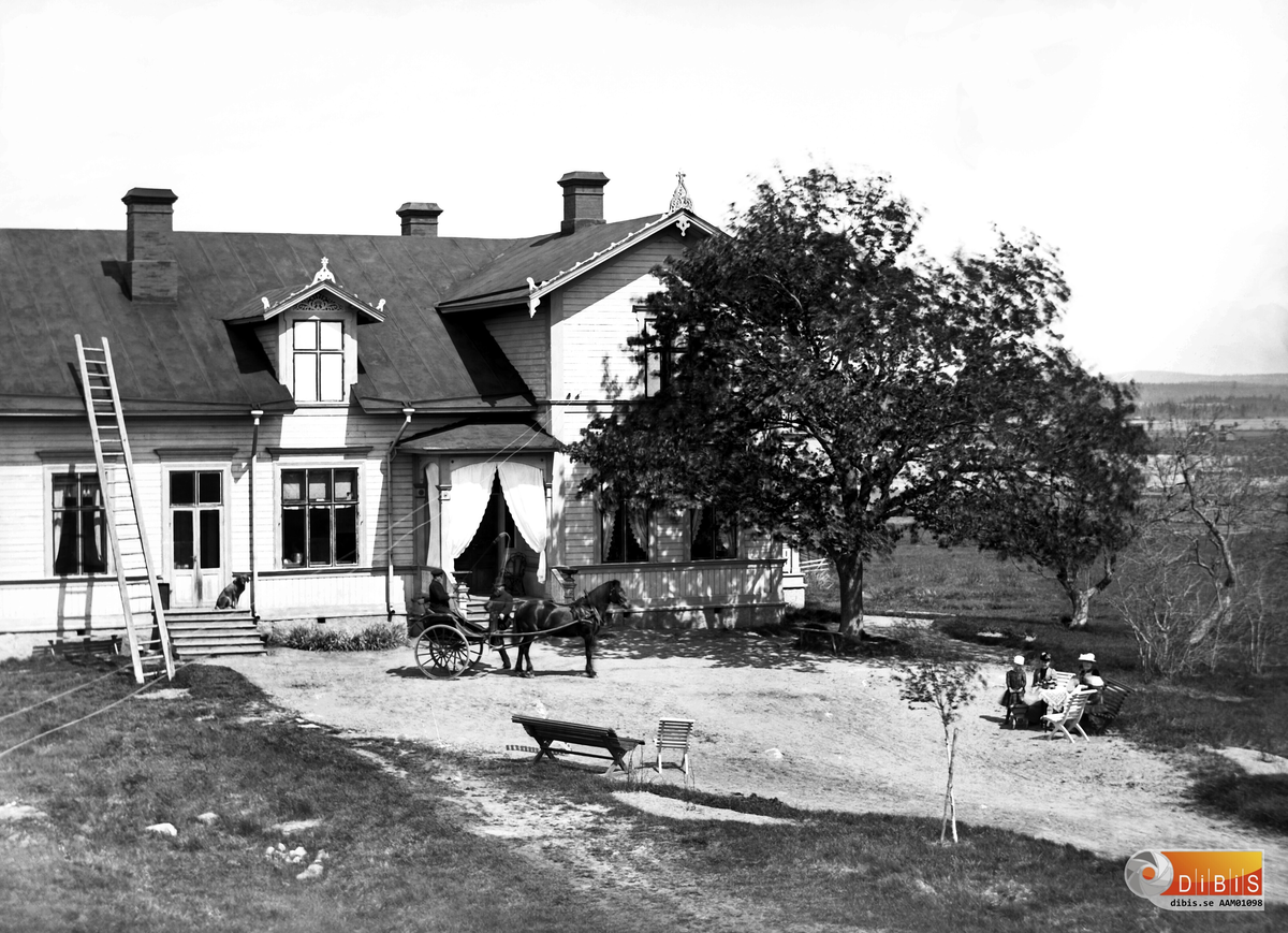 Motiv: 3K 1M 2B .Doktor Fredlunds hus.
Ämne: BE-0201 BEBYGGELSE OCH PLANERING / Bostadshus (inkl gårdanläggningar och uthus) / Alfta kyrkbyn, kyrkan
Ämne: KO-0107 KOMMUNIKATIONSVÄSEN / Landfart / Fordon dragna av häst