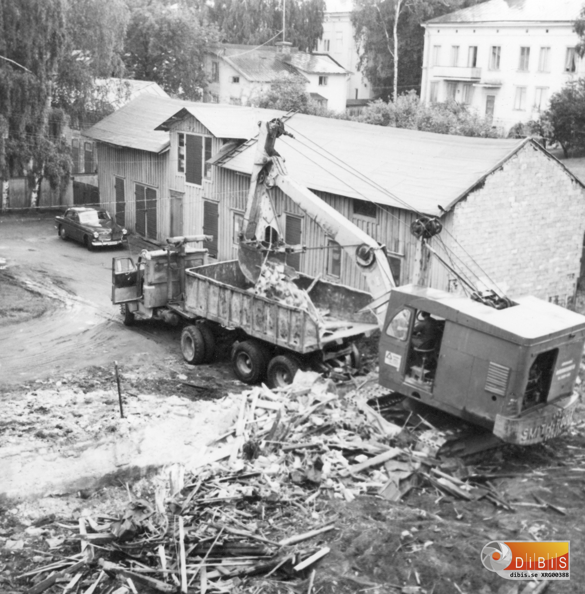 Innegården vid IOGT på Köpmangatan i Söderhamn.  Bilden är från 1969. Våren 1973 rivs ordenshuset. Här till vänster utanför bild.