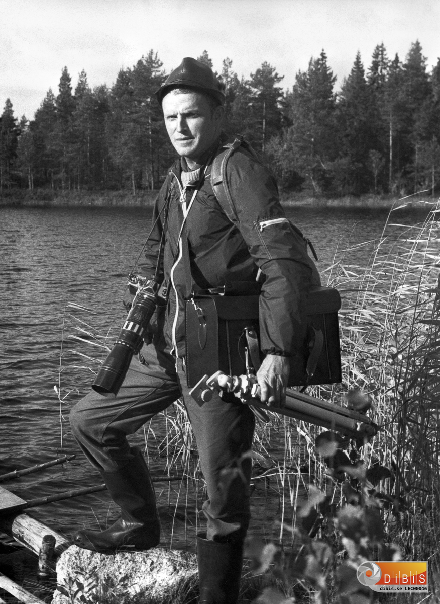 Fågelfotografen Stig Lindqvist vid Plantjärn.