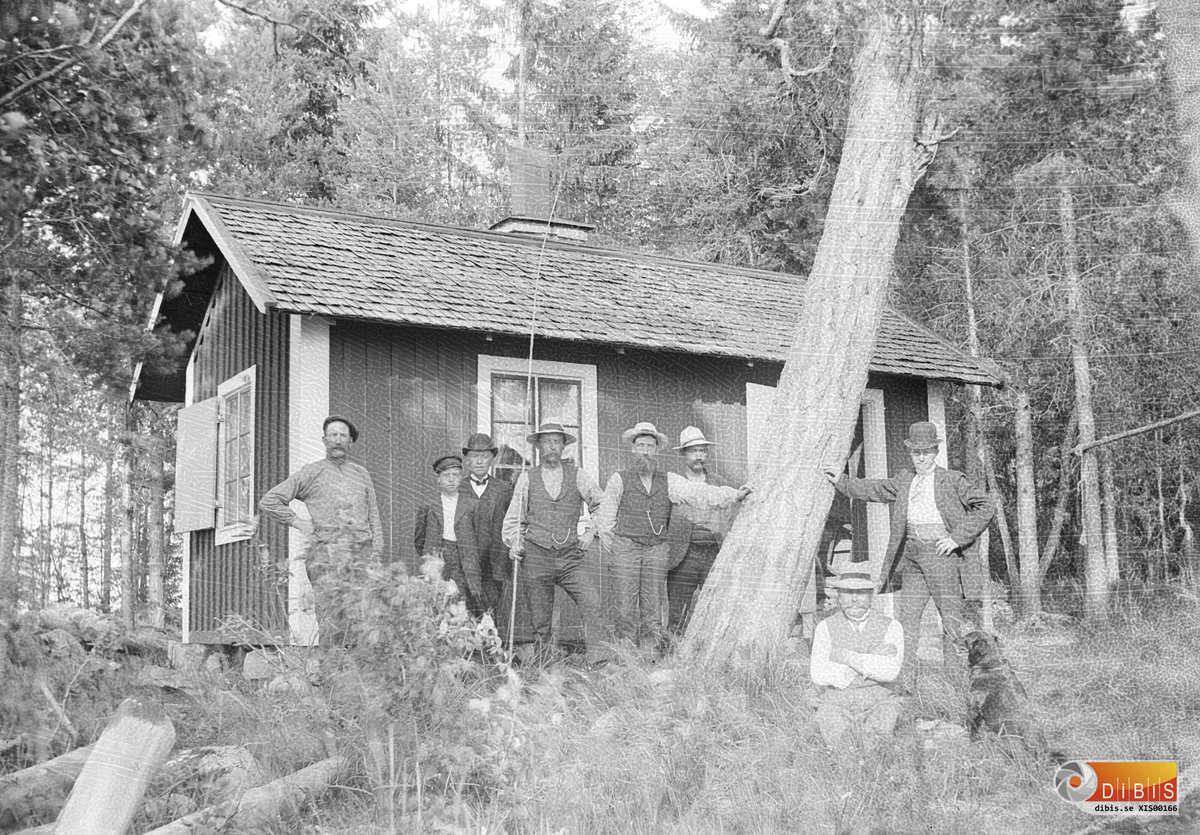 Ett fiskargäng vid sommarstugan som gäster hos Johan I.