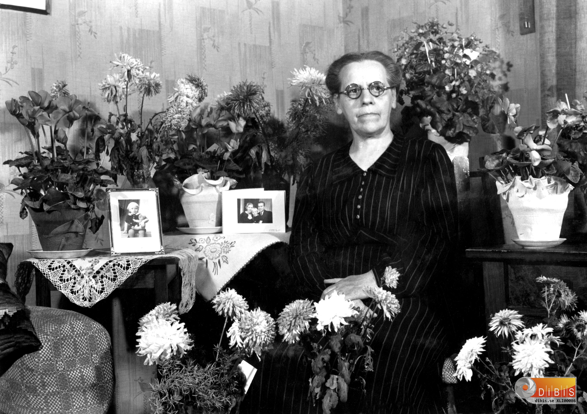 Emma Matilda Lindgren 60 år 1942 -Digital Bild i Söderhamn / DigitaltMuseum
