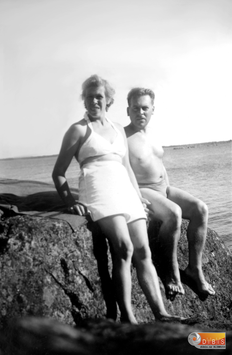 Greta Lindgren, Sven Lindgren på semester 1949