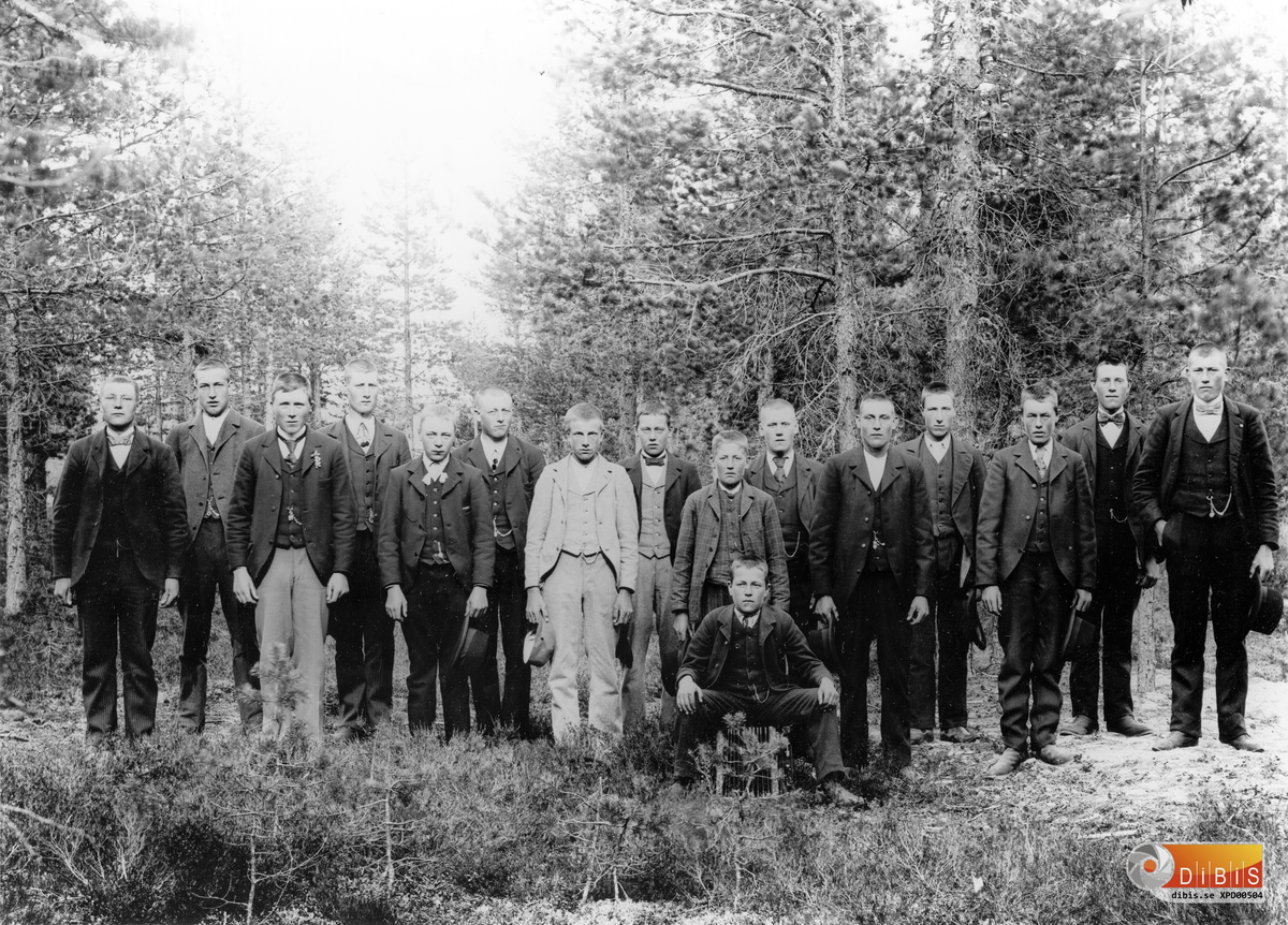 Höle och Svedja ungdomar i slutet av 1800-talet.
Fr.vänster:
1. Jonas Lundin, Svedja
2. Från Nilses (Nybruket)
3. Jonas Jonson,
4. från Nilses (Nybruket)
5. Per Lind "Fältens Per" Östra Höle,
6. Anders Persson "Österstuga" i Svedja
7. Anders Eriksson "Jonanders" Östra Höle.
8. Olof Olsson "Kyrkleds" Östra Höle.
9. Per Nilsson,
10. Erik Larsson "Österstuga" Östra Höle.
11. Lars Nyberg, Västra Höle.
12. Lars Norin Nordanhöle (och Berga).
13. Lars Olov Olsson. "Innegårn" Svedja.
14. Anders Östberg "Hanses" Östra Höle.
15. från Nilses (Nybruket).
16. Nils Frisk, "Tosätter" sitter på dragspelet.