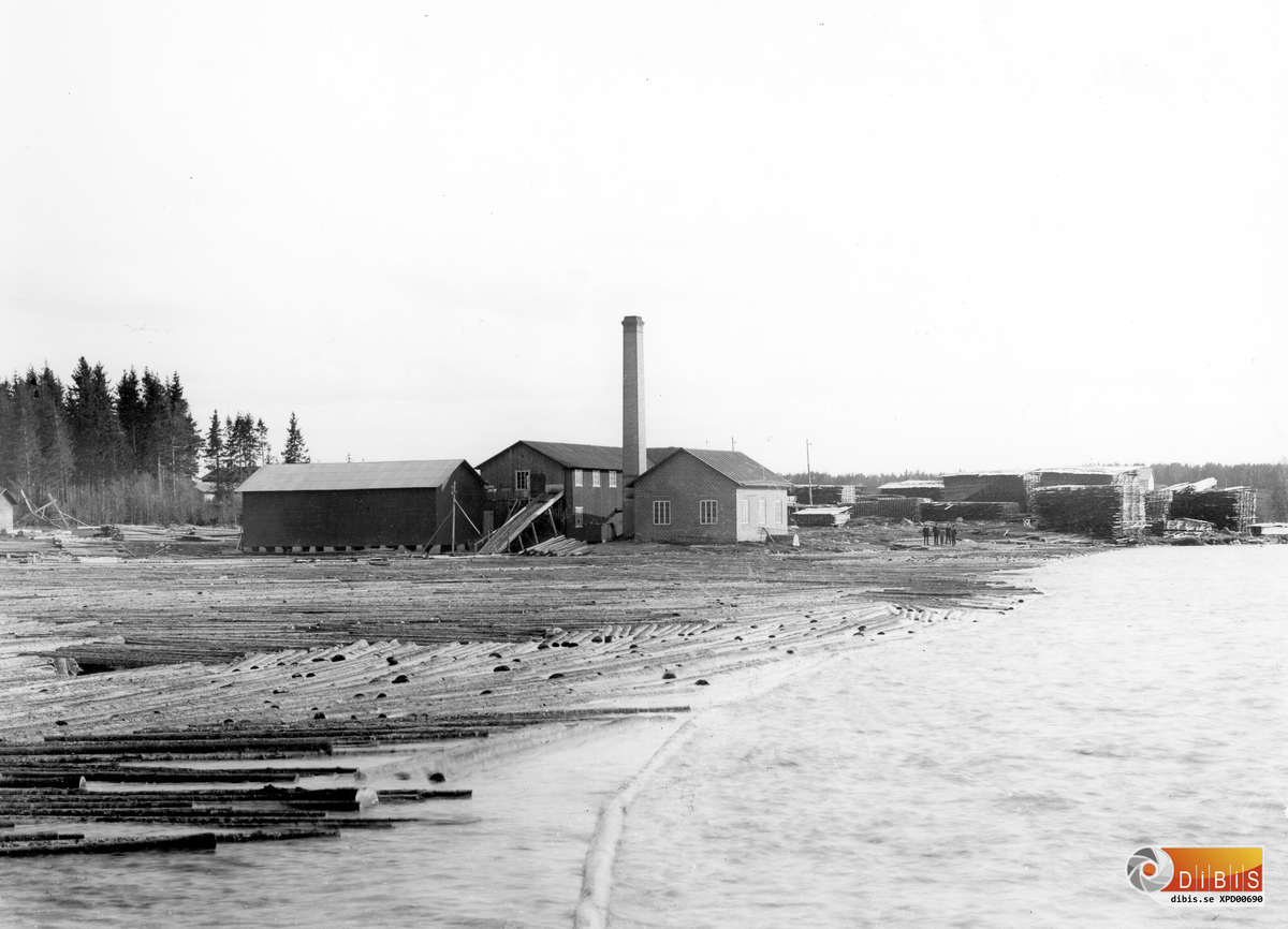 Höle såg, med murat maskinrum och skorsten.