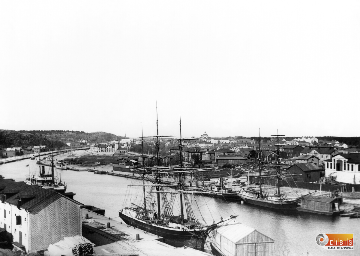 Vy över Söderhamn, tagen från Faxeholmen
