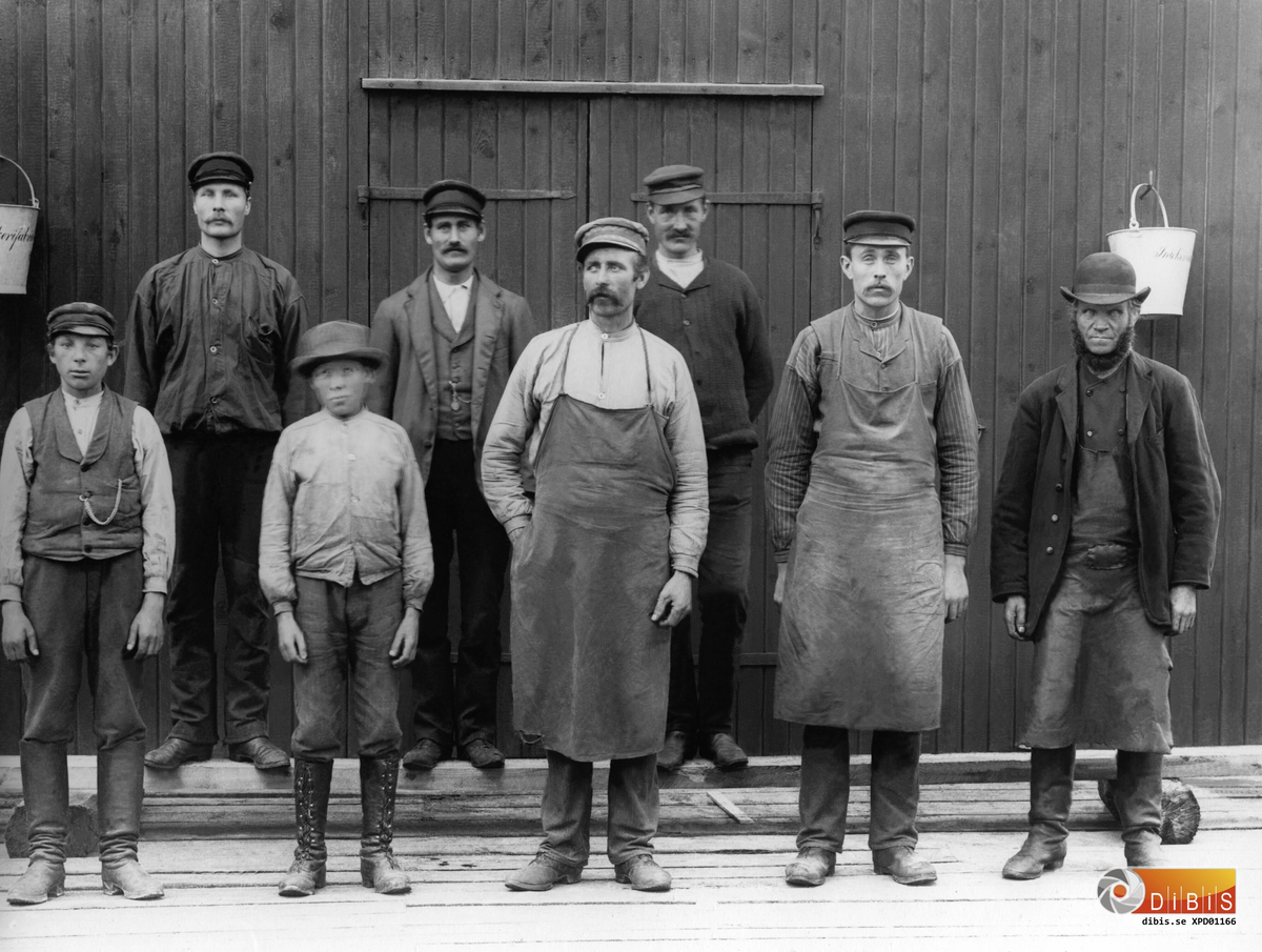 Kilafors såg 1899. Gruppbild, stabbläggare.